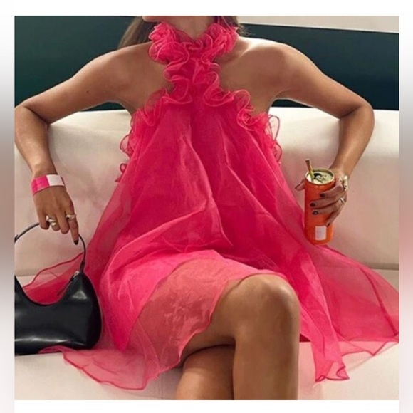 NWT Lovers and Friends Capri Mini Dress in Hot Pink - revolve - medium - Picture 1 of 10